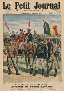 ルーマニア軍の制服、「ルプチジャーナル」の表紙イラスト、補足イラストレーター、1913年7月27日